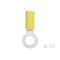 Te Connectivity Ring Terminal, 1/4 in Stud Size, 14 AWG, 600 V, Vinyl Insulated, Yellow 35349 - alternate 3